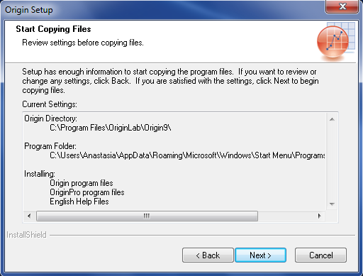 origin install 12