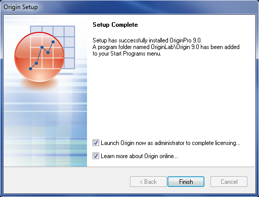 origin install finish